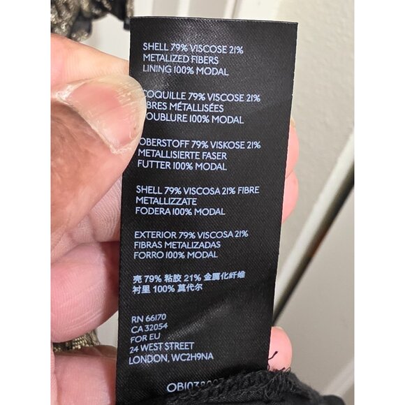 Anthropologie Women's Black & Gold Fairy Grunge Tunic Witchy Embroidered Long-Sl - Picture 10 of 10